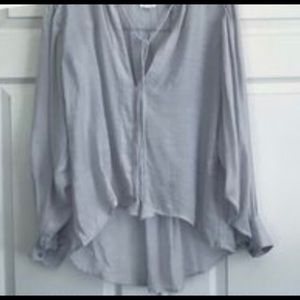 Rue Stiic peasant top in late blue/grey